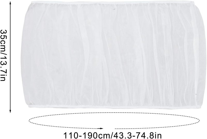 Fengek 2 Pcs Adjustable Bird Cage Cover & Seed Catcher Net - Stretchy Bird Cage Accessories for Night Cover & Seed Guard (White) - Image 2